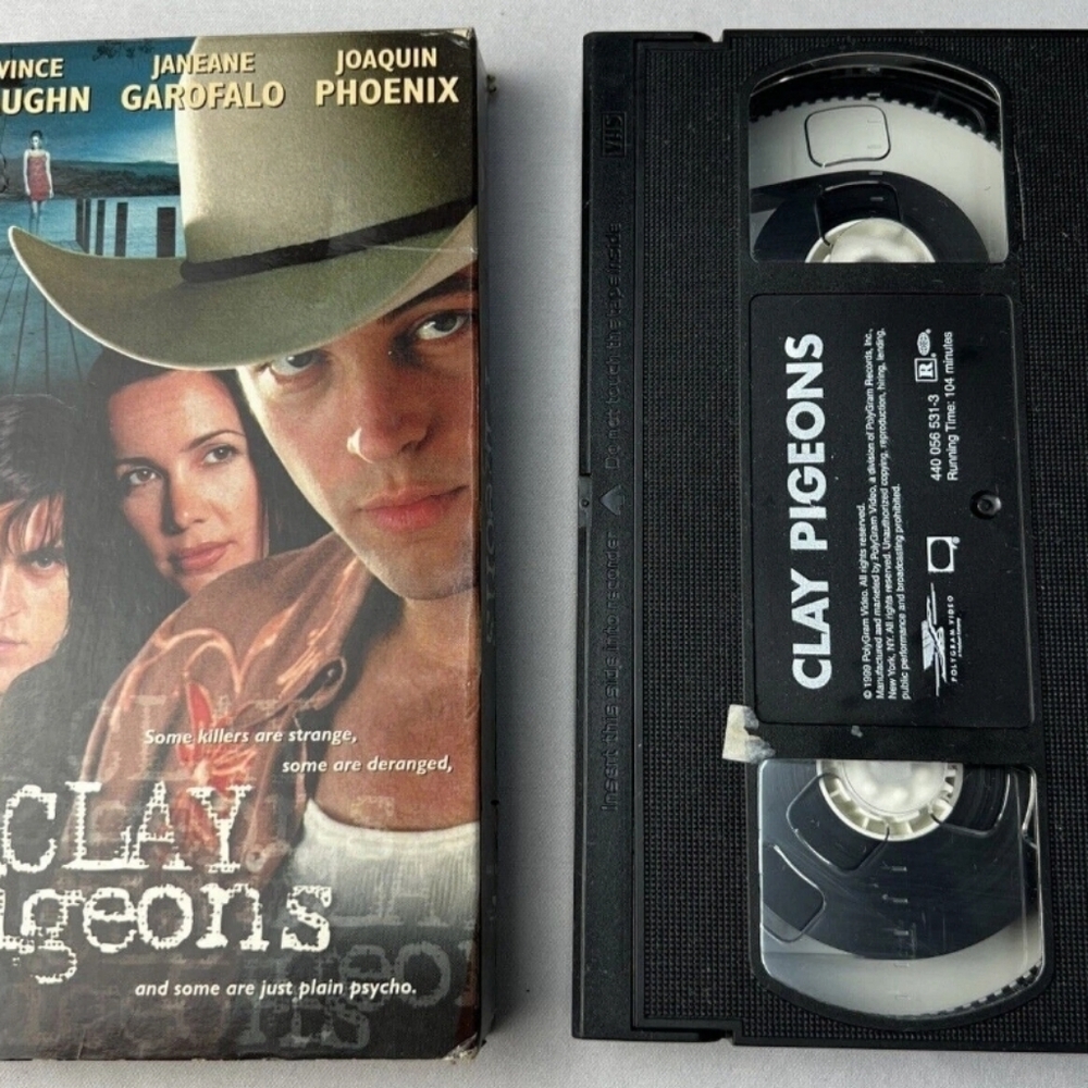 CLAY PIGEONS VHS Polygram Video Vince Vaughn Joaquin Phoenix